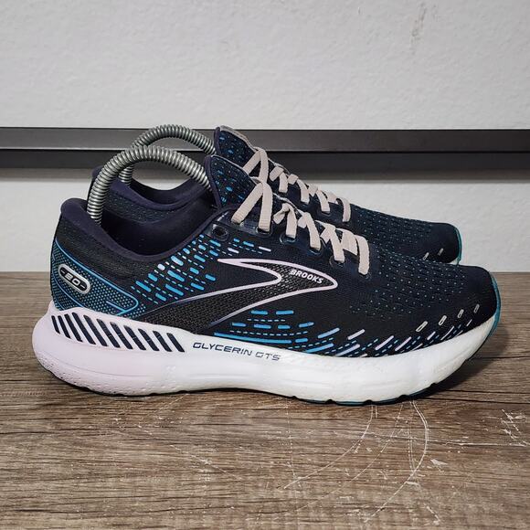 Brooks Glycerin GTS 20 Women's Athletic Running Shoes Sneakers Size 8.5 Blue - Picture 3 of 9